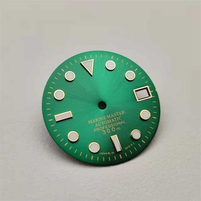 Horloge Onderdelen Dial Fit Nh35 Wijzerplaat Nh35a Skx007 Skx009 Meer Stijl ..... Nh35 Case Nh35 Beweging Groene Lichtgevende