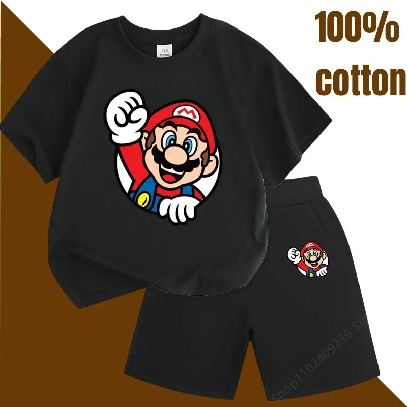 MINISO хлопковая футболка детская голубая