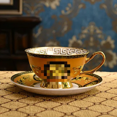 

Bone China coffee cup set European ceramic high-grade retro black tea exquisite English and saucer