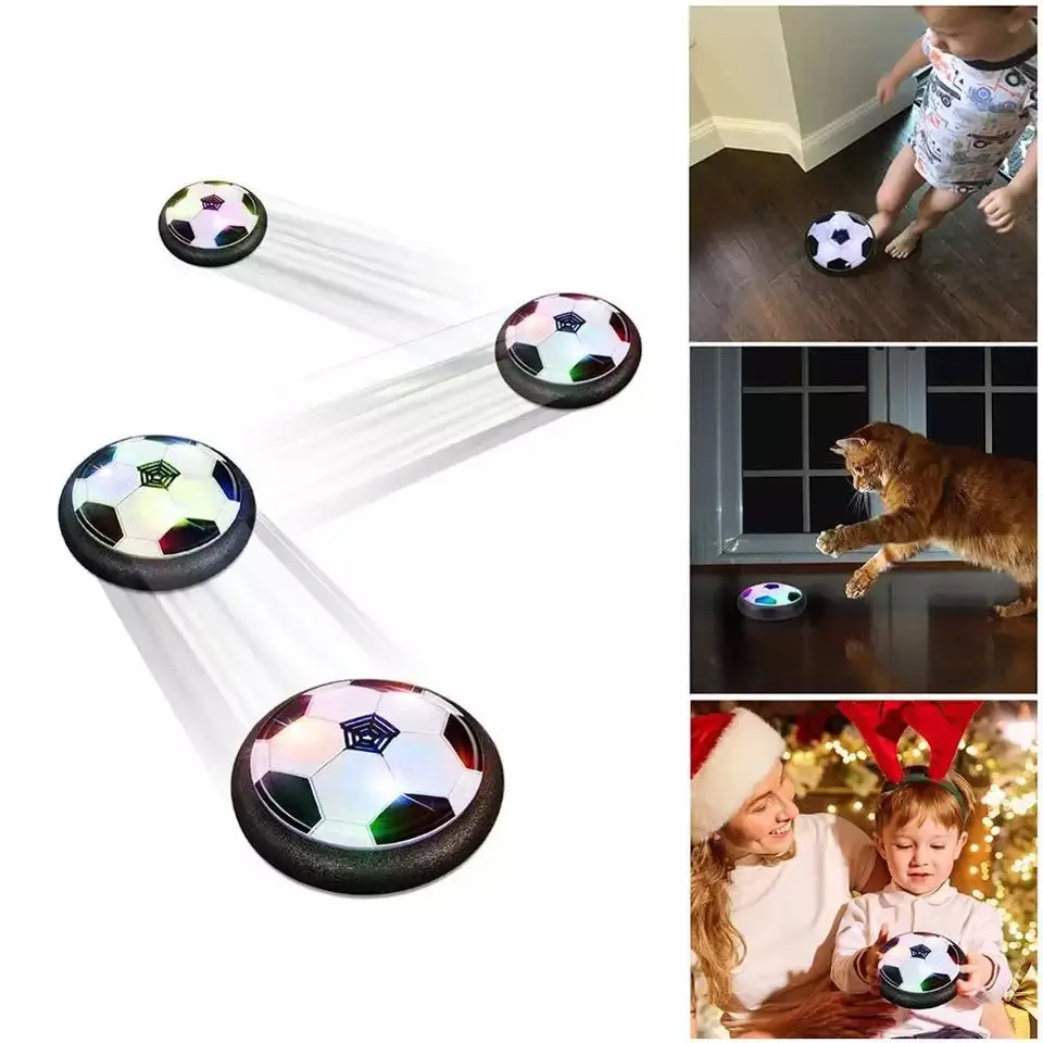 

Hover Soccer Ball Boy Toys, Rechargeable Air Soccer Indoor Floating Soccer Ball with LED Light Toys for Boys Girls Kids Gift