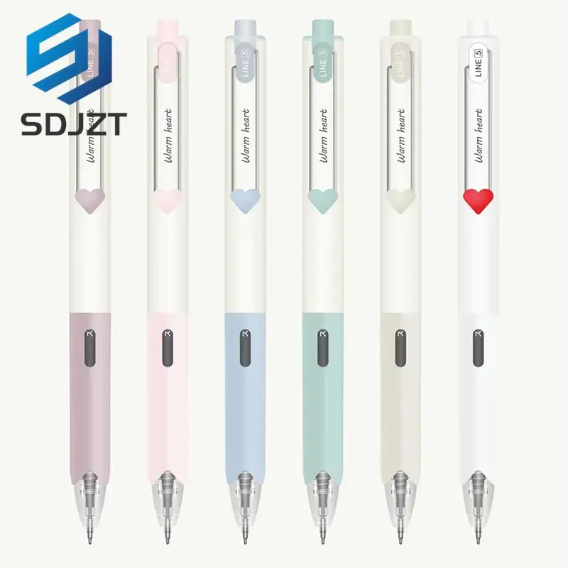 

1/10pcs Love Warm Heart Gel Pen Super Durable Writing 0.5mm Ballpoint Black Color Ink Office School Student Gift High Appearance
