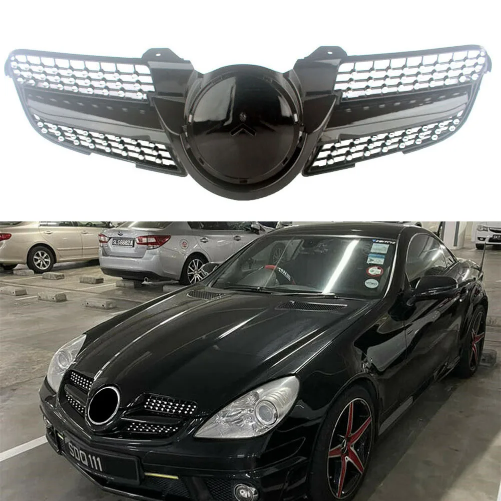 

Front Racing Billet Bumper Grille Upper Cover For Mercedes-Benz R171 SLK-Class SLK200 230 SLK280 SLK300 SLK320 SLK350 2008-2010