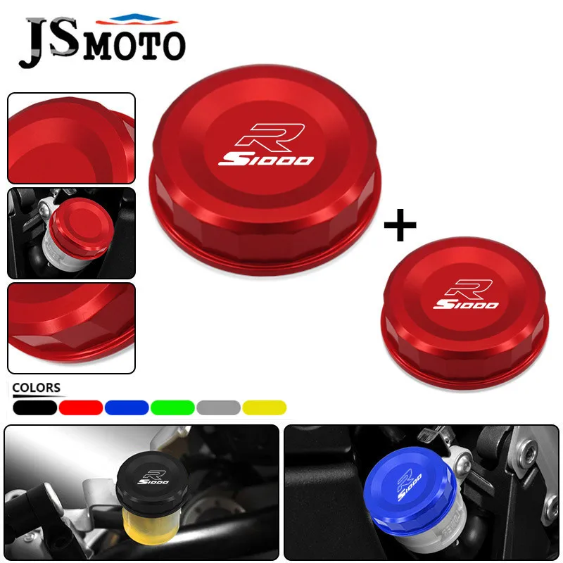 

High Quality For BMW S1000R S 1000R s1000r 2014-2019 CNC Front & Rear Brake Master Reservoir Cover Motorcycle Fluid Cylinder Cap