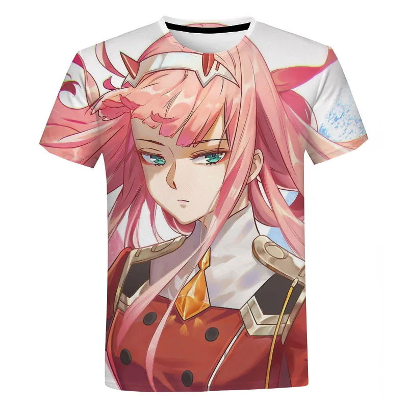 

Ropa Anime Zero Two Cosplay 3D Print T-Shirts Harajuku Oversized Haikyuu T Shirt Men Women Men's Clothing Streetwear Girl Tops