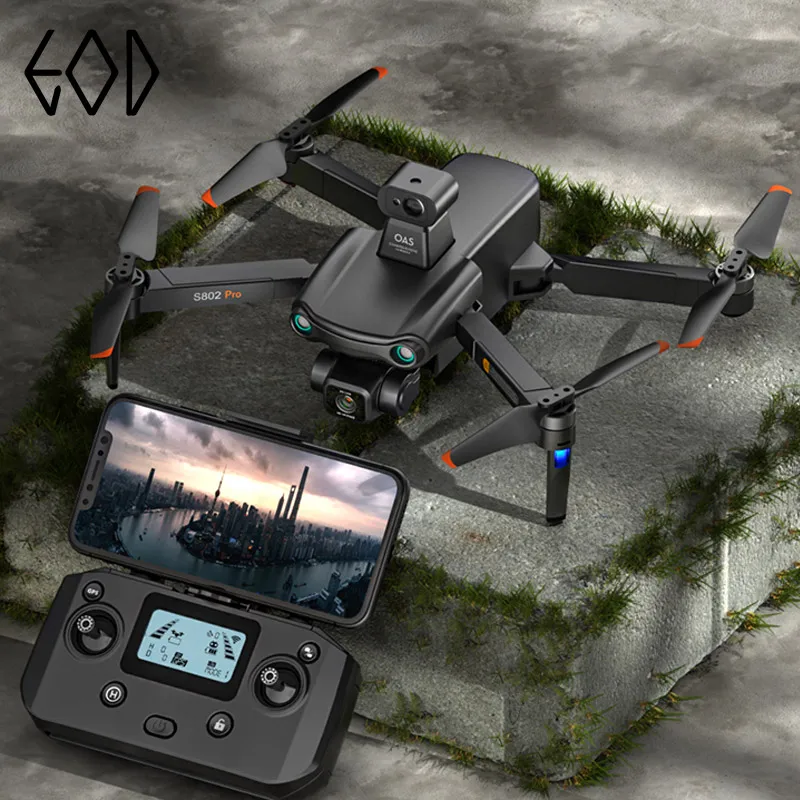 

2022 New S802 GPS Drone 8K HD Professional 3-Axis EIS Gimbal Camera 360° Obstacle Avoidance Brushless Motor Foldable Quadcopter