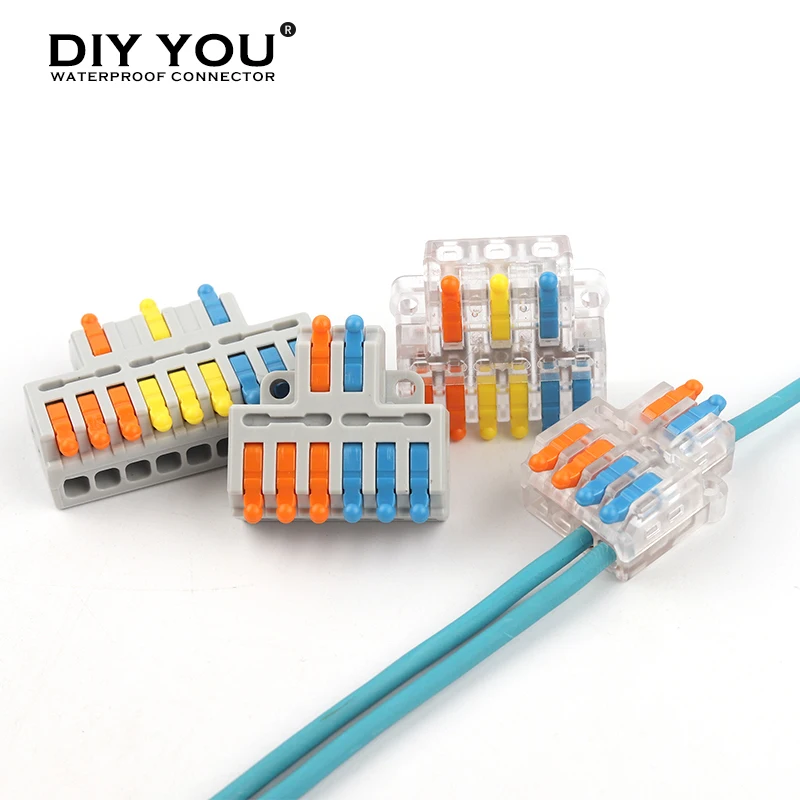 Conector de Fiação Pces Butt Compact Splicing Fio Conector Plug-in Condutor Terminal Bloco Spl-2 3 2 Pinos Mini Rápida 30 – 50 100