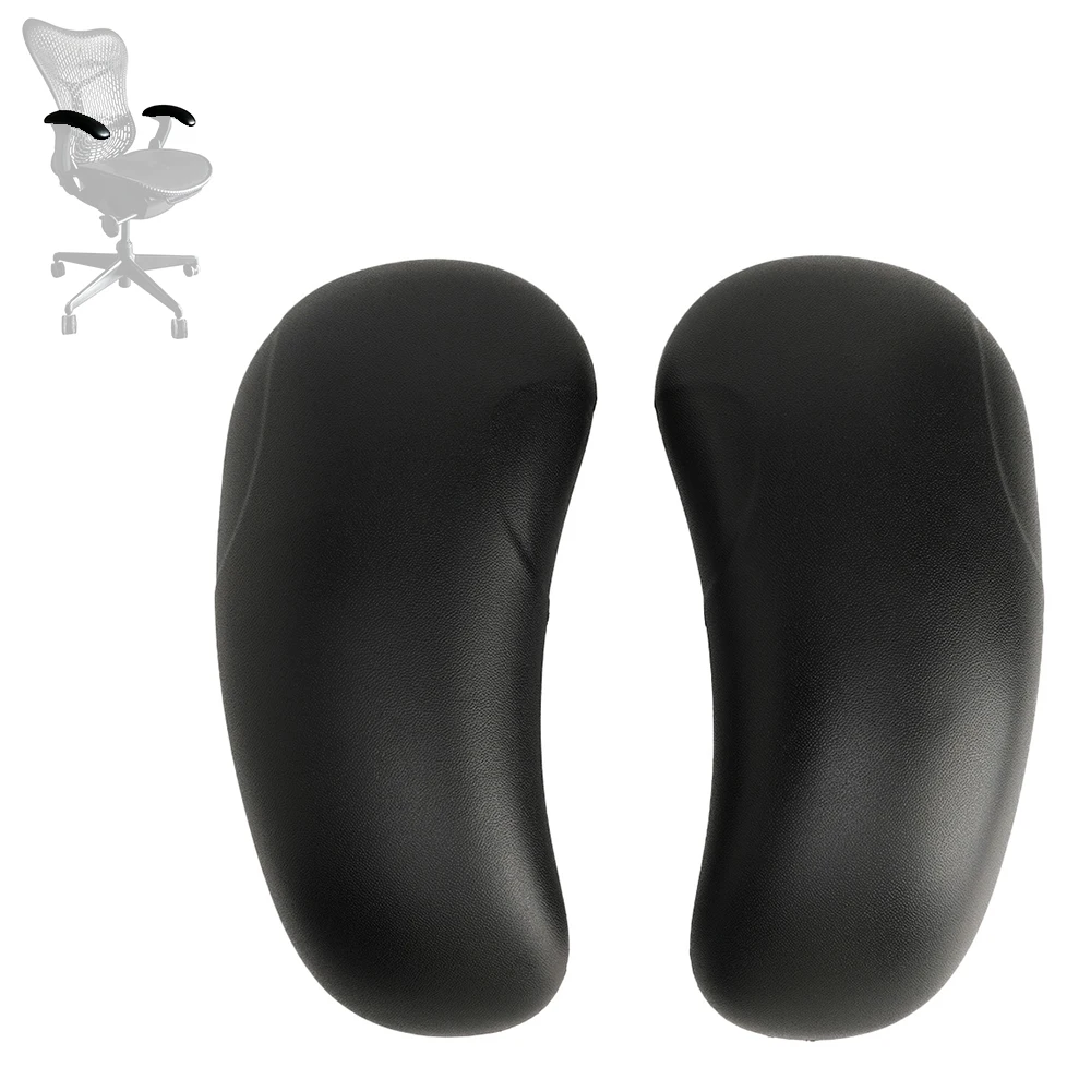 Фото Сменные накладки на подлокотники для стула Herman Miller Mirra 1, черный/серый цвет (1 пара) №1