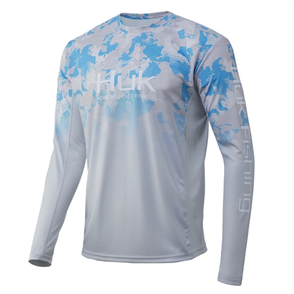 

HUK Fishing Shirt Long Sleeve Uv Protection Fishing Clothing Man Outdoor Summer Fishing Apparel UPF 50 Performance Tops