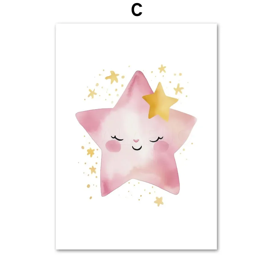 

Живопись на холсте Princess Castle Unicorn Rainbow Cloud Star
