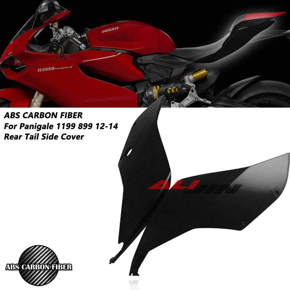 

ABS Carbon Fiber Pattern Finish Motorcycle Panels Rear Tail Side Seat Cover Fairing Cowl For Ducati Panigale 899 1199 959 1299