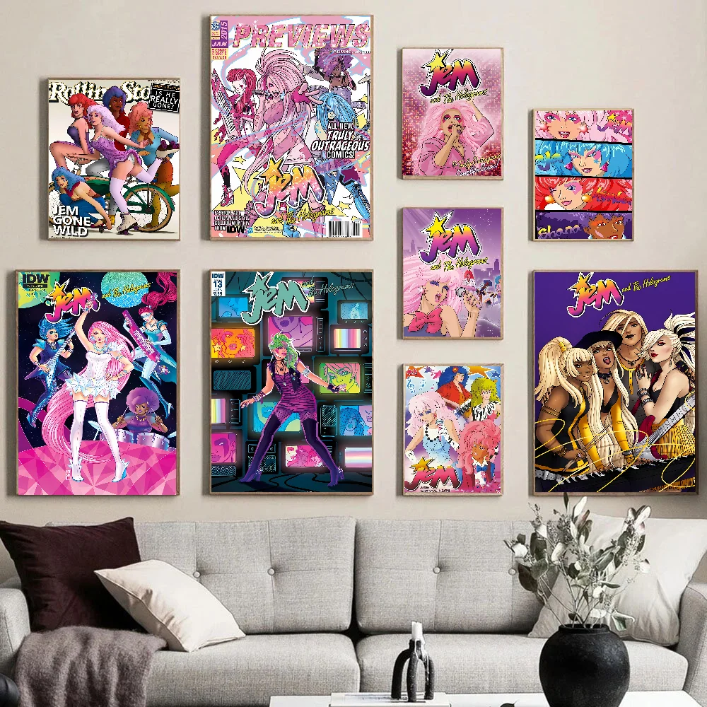 Джем и голограммы фильм липкие постеры винтажные комнаты домашний бар кафе Декор