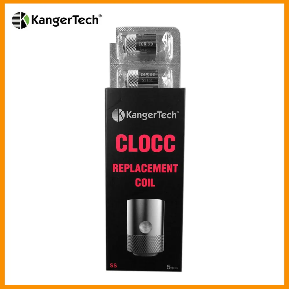 

Original Kanger CLOCC Coils 0.15ohm 5pcs/lot For Kanger CLTank 2.0 SUS316L Vape Coil Electronic Cigarette