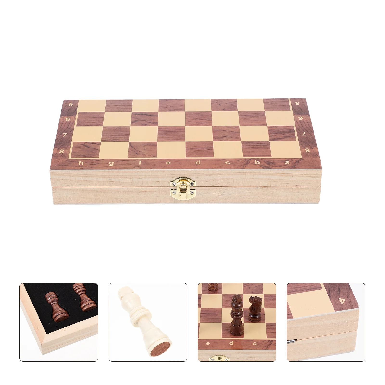 

Набор шахматных настольных игр, складной дорожный бокс для игр, деревянные шашки, переносной семейный коричневый стол для вечерние