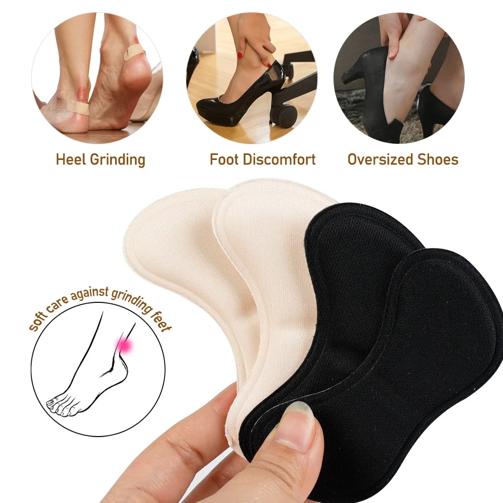 20pcs Heel Insoles Patch Pain Relief Anti-wear Shoe Cushion Pads Feet Care Heel Protector Adhesive Back Sticker Shoes Insert