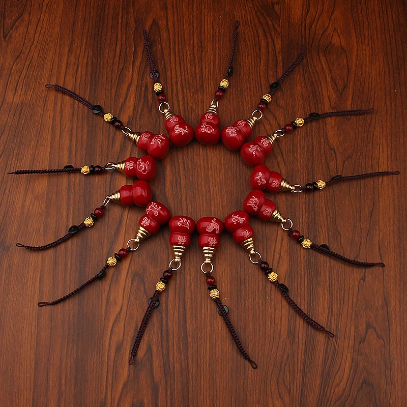 Киноварь Красный Калабас Подвеска Полая Бутылка Упаковка Можно Открыть