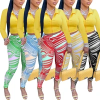 stripe printed pants women sexy leggings fashion high waist bodycon slim 2022 summer sexy streetwear trousers