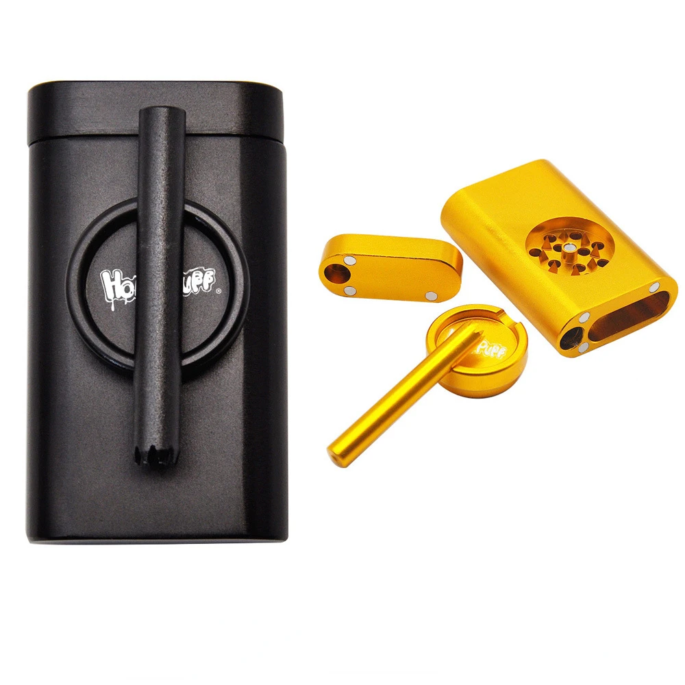 

Metal One Hitter Mini Crusher with Portable Storage Box Container and Powerful Magnetic Lid Smoke Accessories Gift for Smoker