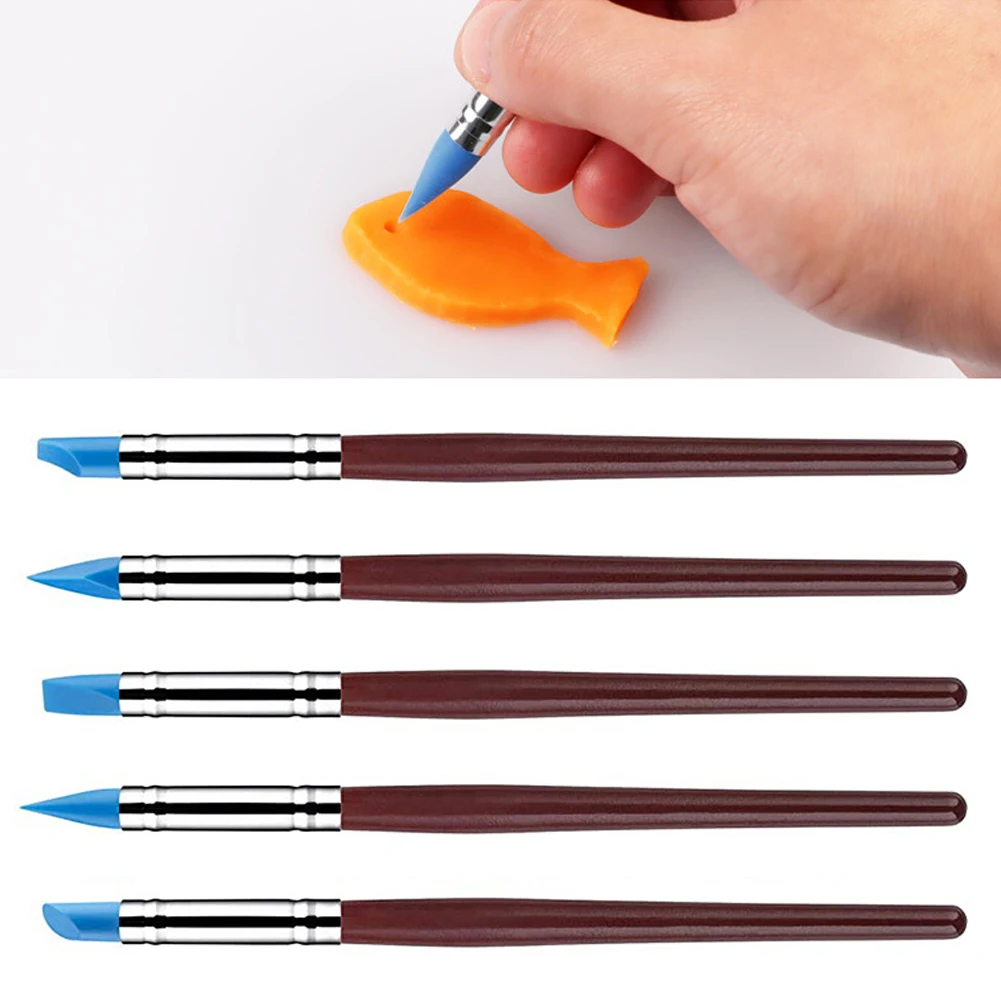 5 шт. силиконовые инструменты для работы с глиной