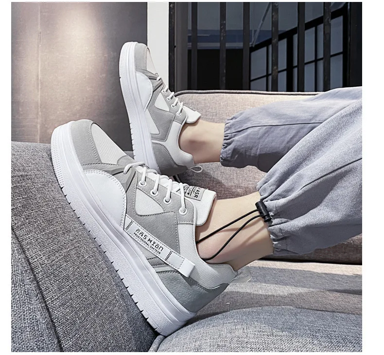 Кроссовки мужские сетчатые повседневная спортивная обувь дышащие тонкие белые