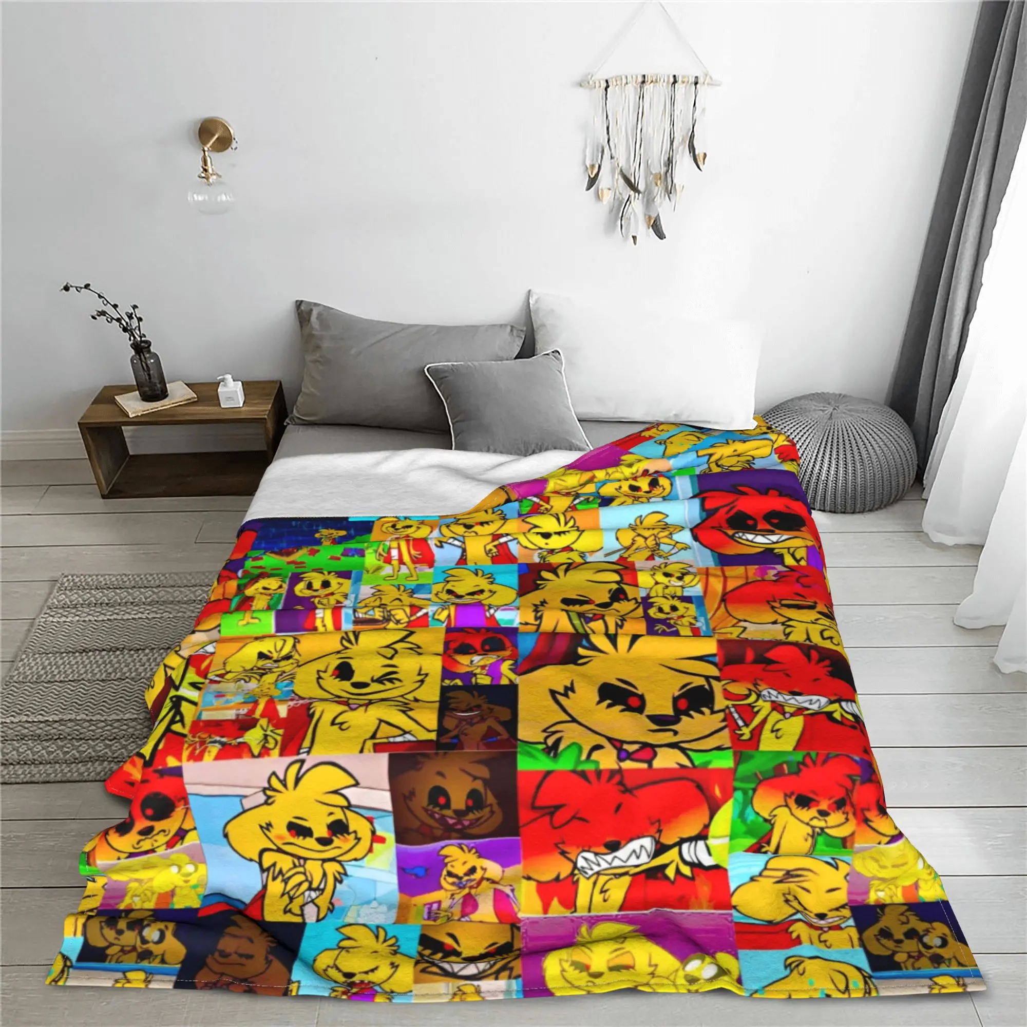 Одеяло с рисунком Mikecracks бархатное летнее зимнее одеяло героями мультфильмов