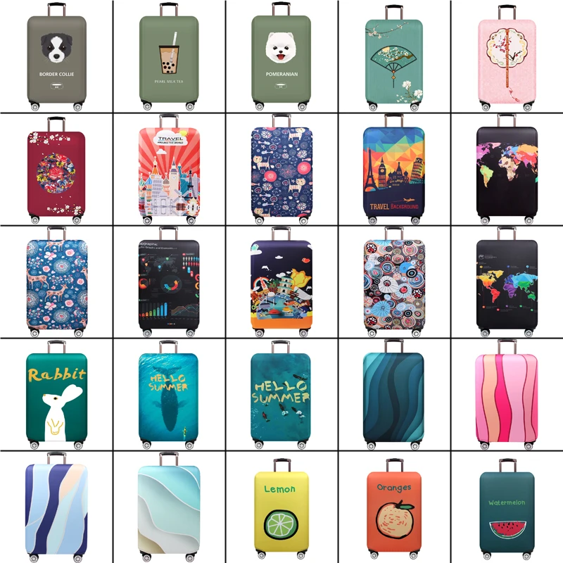 

18-30Inch Popular Luggage Protective Cover Elastic Cloth Thickened Dust-proof Trolley Suitcase Cover Travel Accessories