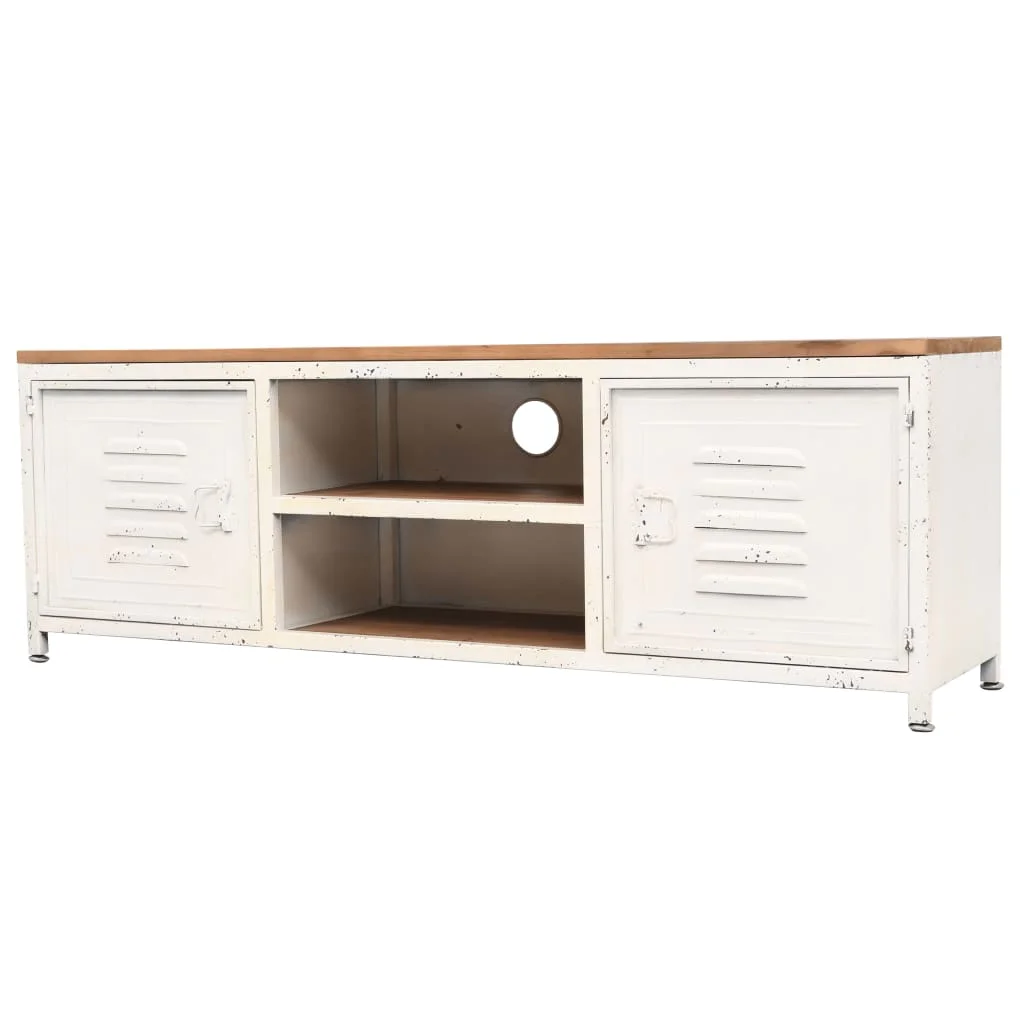 

TV Media Console Television Entertainment Stands Cabinet Table Shelf 47.2"x11.8"x15.7" White