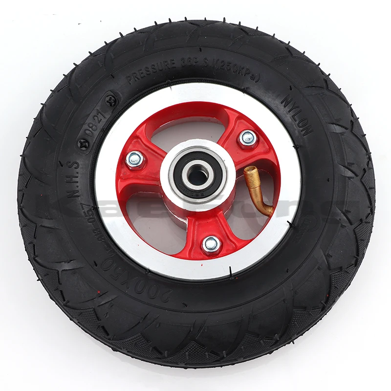 

200*50 Electric Scooter Wheel Electric Vehicle Pneumatic Tire Inner Tube with Alloy Rim 8 Inch Scooter Wheel 200x50 Tire