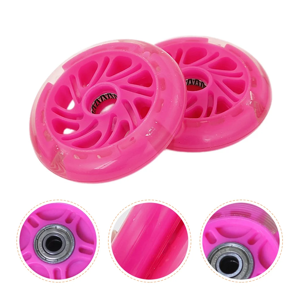 

2Pcs Kids Bike Balance Wheels Glowing Bike Wheels Bike Training Mute Wheels Flash Wheels