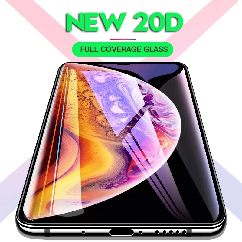 1-4PCS 20D Full Cover Screen Protector For iPhone 14 Pro Max 6 7 8 14 Plus Tempered Glass For iPhone 11 12 13 PRO XS MAX X XR SE