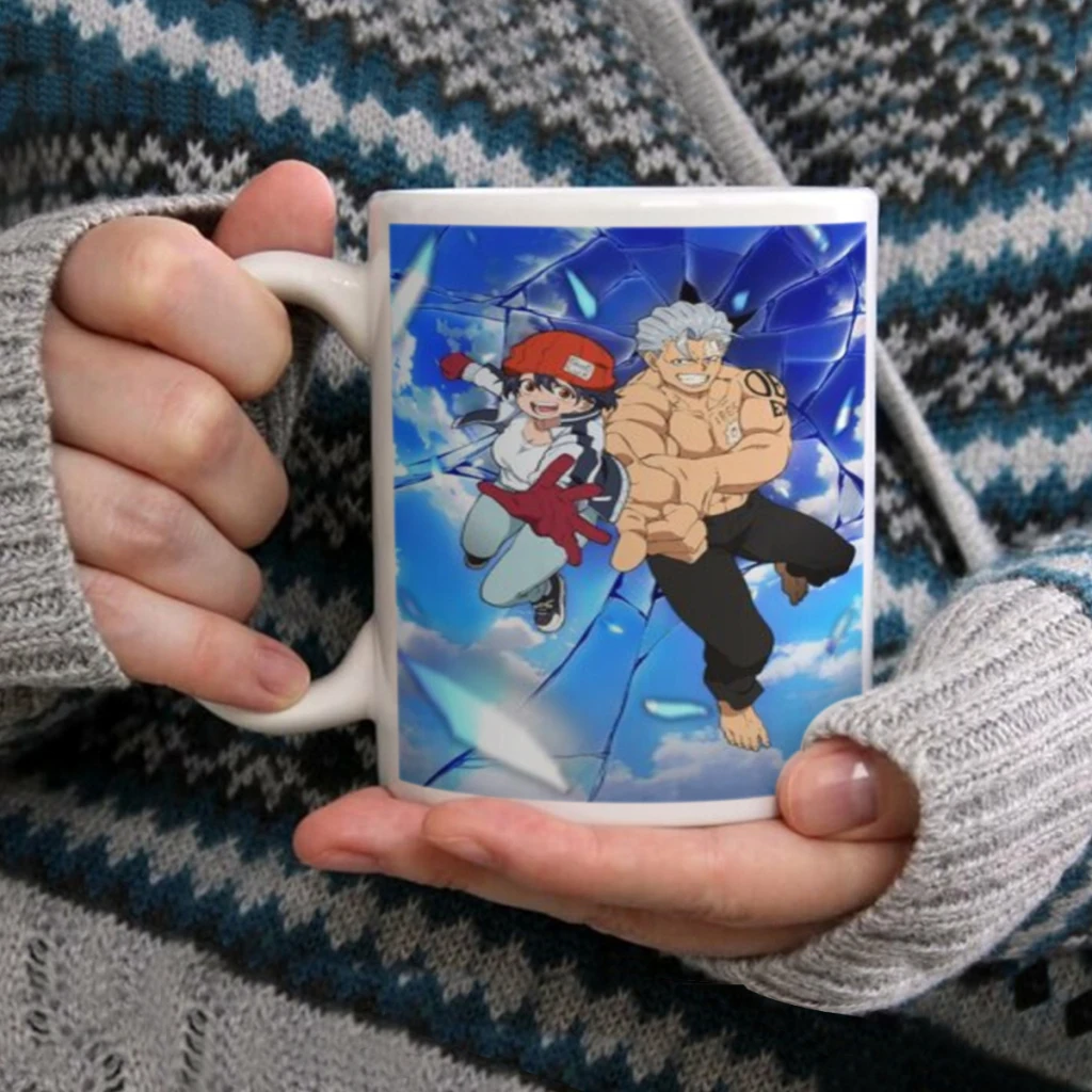 Аниме кружка Undead Unluck 11 унций черная керамическая кофейная стандартная для