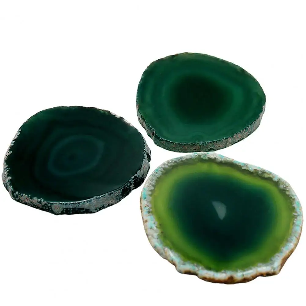 

Creative Smooth Surface Lustrous Non-slip Irregular Agate Sliced Cup Mat for Living Room Coaster Sliced Cup Coaster