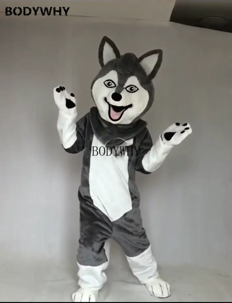 

Fursuit Grey Wolf Dog Mascot Costume Suits Cosplay Party Game Dress Outfits Clothing Advertising Promotion Carnival