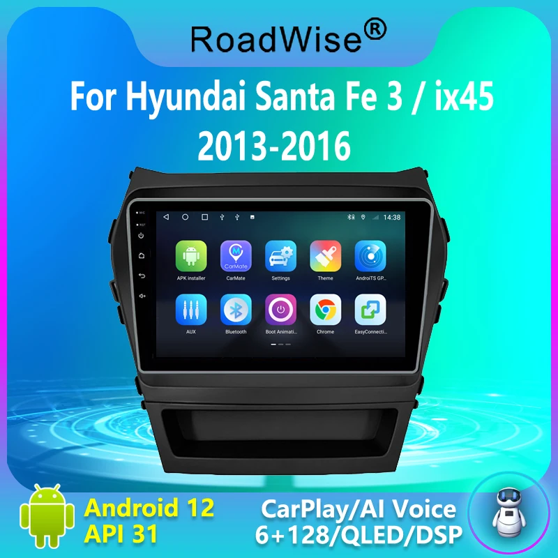 

Автомагнитола 2 Din на Android для Hyundai ix45 Santa Fe 3, 2013, 2014, 2015, 2016, 4G, Wi-Fi, DSP, BT, DVD, GPS, IPS