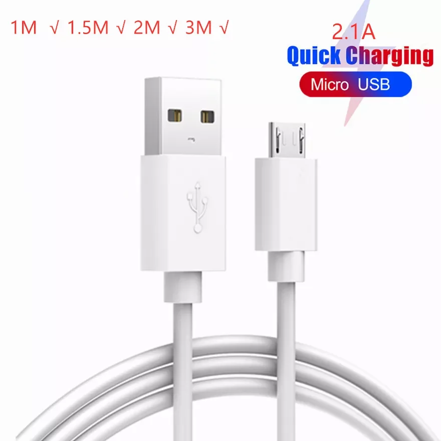 

1M 1.5M 2M 3M Micro USB Cable Fast Charging Data Sync USB Charger Cable Cord For Samsung S6 Tablets Mobile Phone Cables