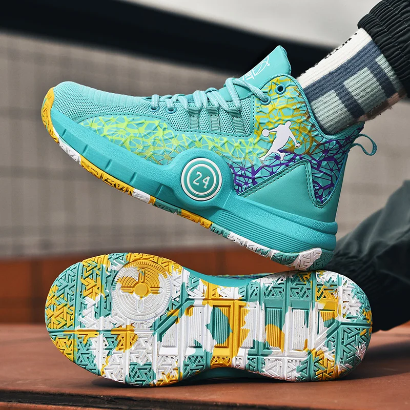 

Новая баскетбольная обувь с высоким верхом, мужская и женская уличная спортивная обувь, износостойкая обувь, дышащая Спортивная обувь унис...