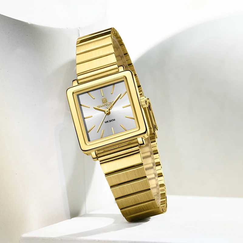 NAVIFORCE новый стиль элегантные женские кварцевые часы 3ATM водонепроницаемые