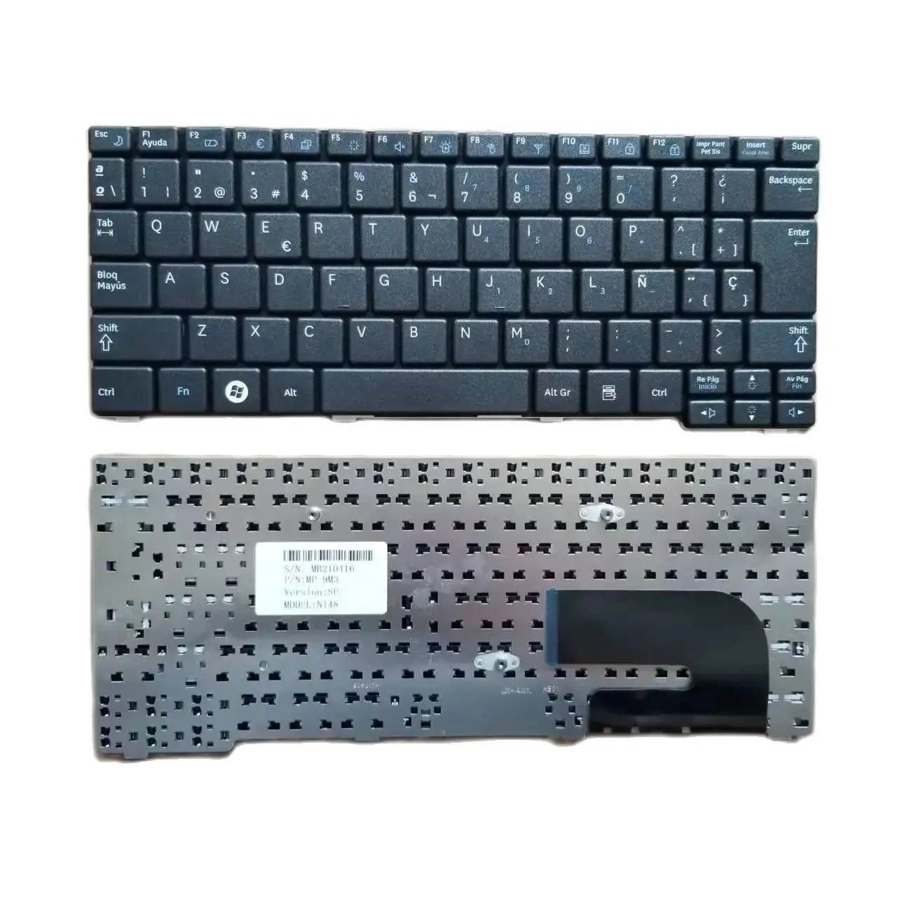 Фото Новая французская испанская Germen UK клавиатура для Samsung N148 N150 N143 N145 N158 NB30 NB20 N102 N102S NP-N145 FR SP GR №2