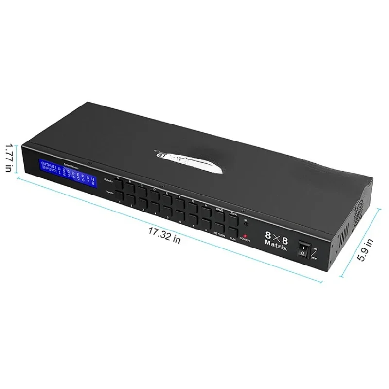 Фото Монтаж в стойку 4K 8x8 HDMI матричный переключатель HDMI видео аудио матрица №1