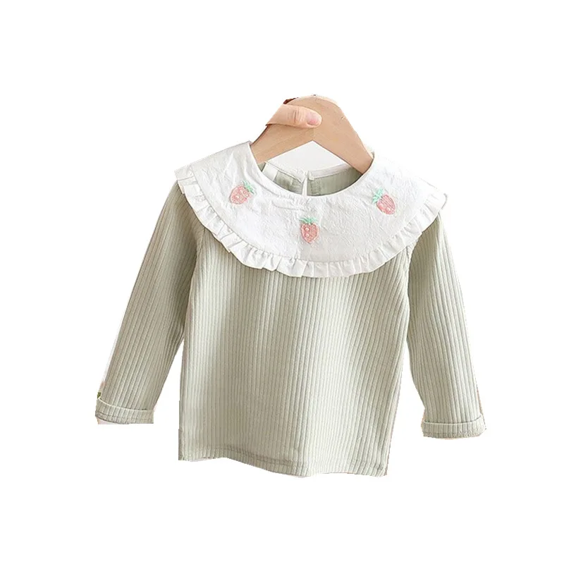 

Toddler Kid Baby Girls Clothes Summer Cotton T Shirt Long Sleeve Bow Ruffles Tshirt Children Top Infant Outfit