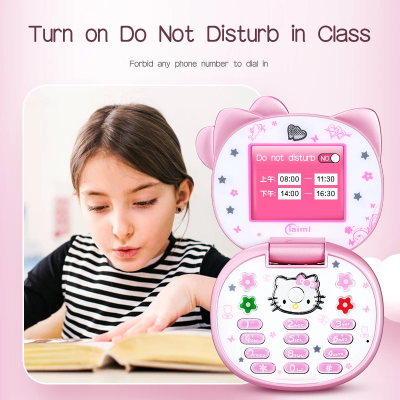 Hello Kitty Милая Мини-девочка телефон с четырьмя ремешками разблокированный