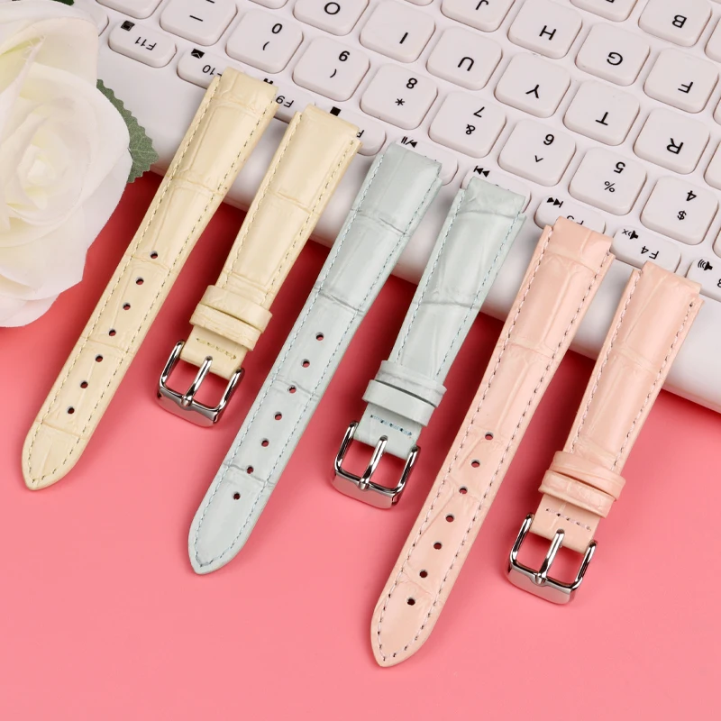 Фото Кожаный ремешок 14 мм для Casio LTP-2069 LTP-2069L-4A/7A2/7A1 LTP-V007 V300 VT01 женский ремешок для часов из воловьей кожи, браслет №2