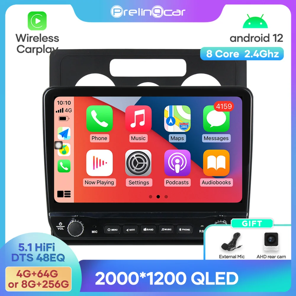 

Android 12 DTS Sound For VW Caddy 3 2004-2010 Years Navigation Multimedia Car Player Radio 2Din Stereo Bluetooth 48EQ Band WIFI