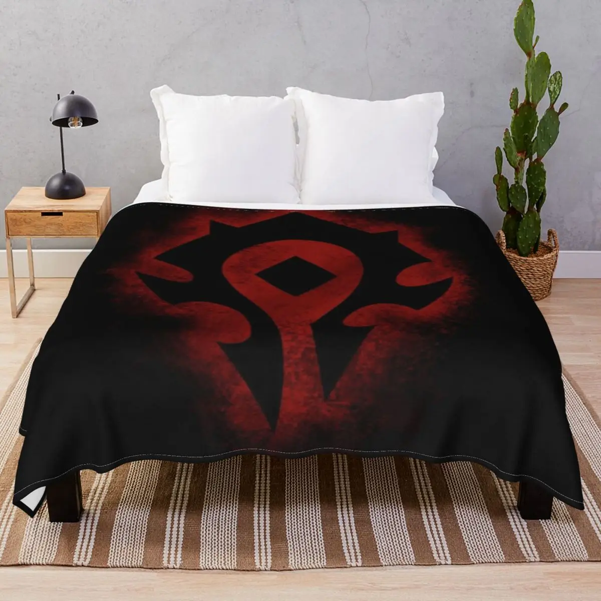 Red Horde Logo Blanket Fleece Autumn Super Warm Unisex Throw Blankets for Bed Home Couch Travel Office