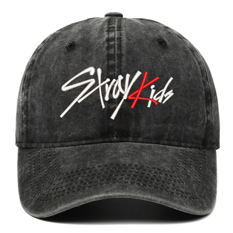 Фото Новая модная бейсболка SKZOO Stray Kids Wolf Chan Jiniret с вышивкой, персонализированная, для улицы, с защитой от солнца, кепка-уточка №1