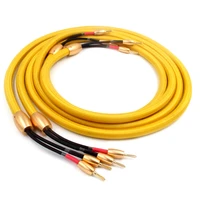 pair accuphase hifi audio speaker cable loudspeaker cable with 24k gold plated banana plug