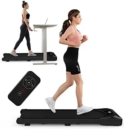 

Desk Treadmill Walking Pad, 2.5HP Treadmill with Remote/LED Display, 265LB Weight Capacity Installation Free Compact Running Wa