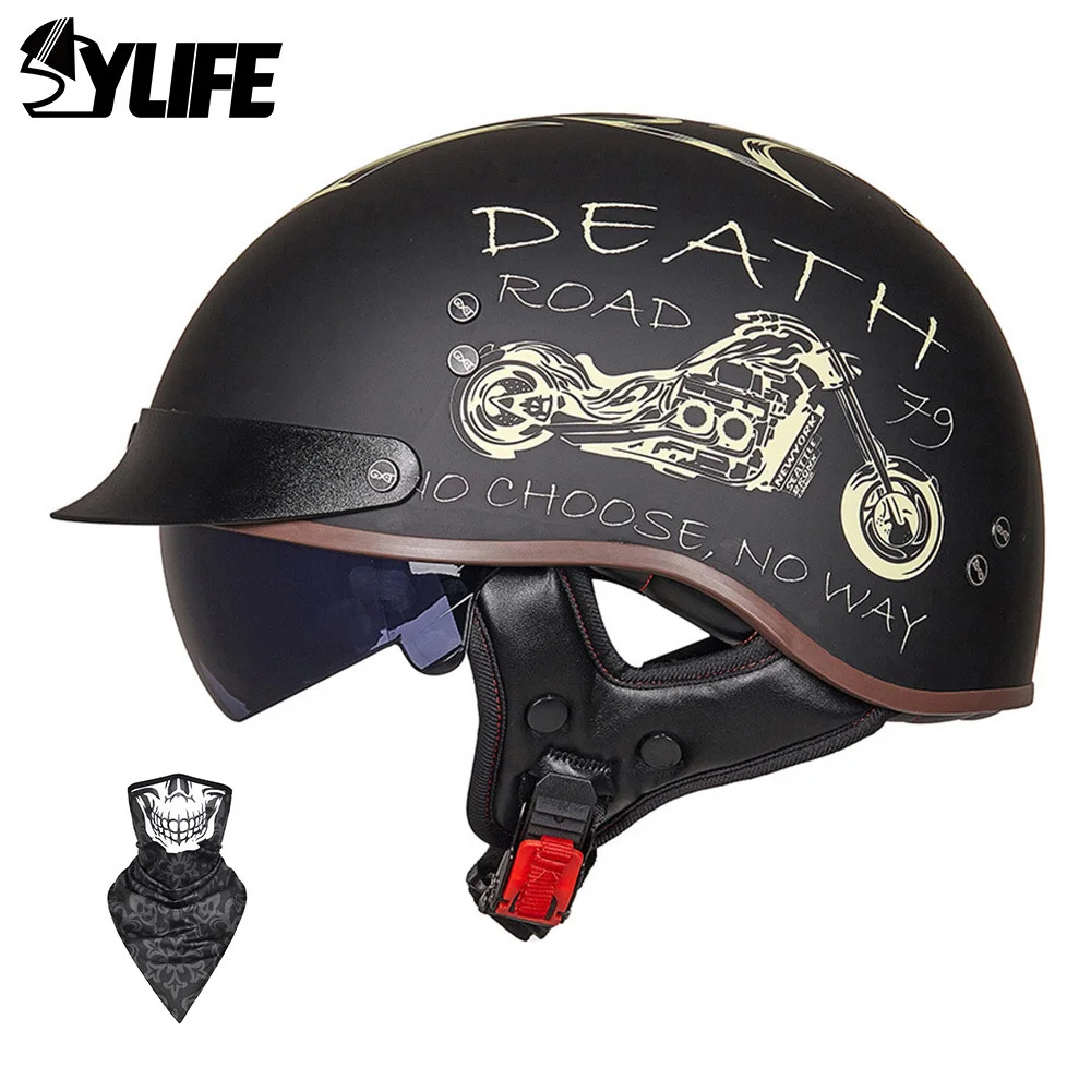 

Motorcycle Moto Helmet Half Face DOT Safety Retro Helmet Casco Moto Motorbike Chopper Biker Scooter Helmet capacete de moto