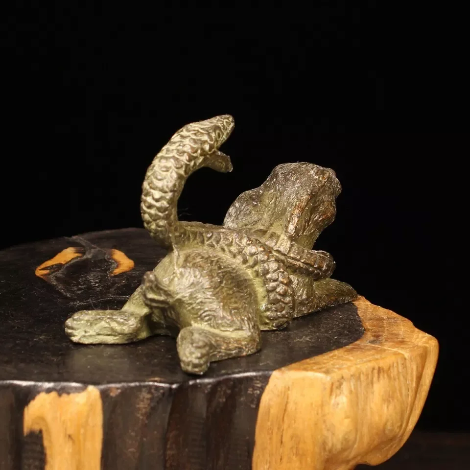 Статуэтка китайская бронзовая змея и кролик