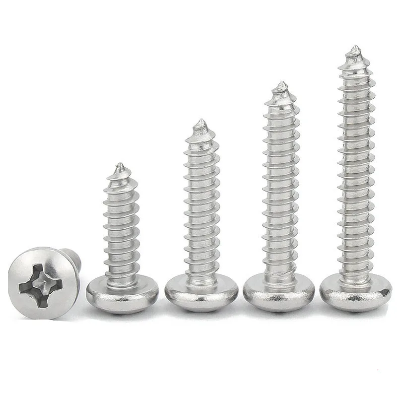 

Саморезы с полукруглой головкой, M1.4, M1.7, M2, M3 PA, никелированные, с крестообразной головкой, 100 шт.