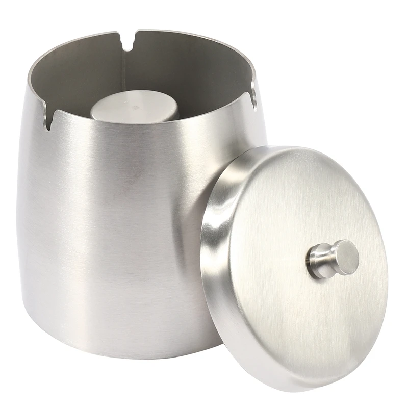 

Outdoor Ashtray With Lid For Cigarettes,Stainless Steel Windproof/Rainproof Ashtray For Outside Home Table (XL)